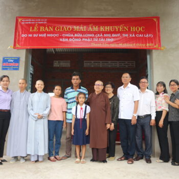 Chùa Bửu Long bàn giao Mái ấm khuyến học tại xã Thạnh Lộc